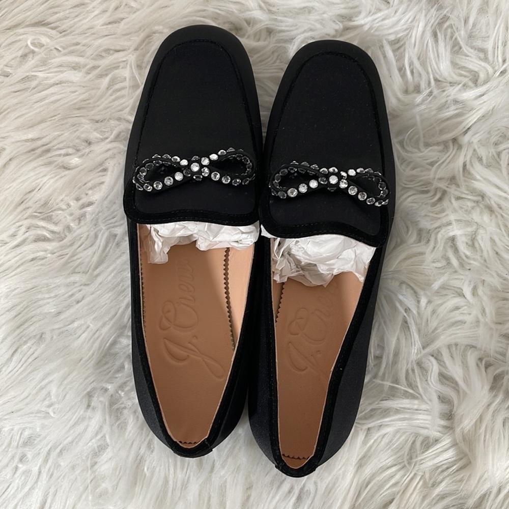 J. CREW Marie bow loafers in satin Size 8.5 New - Picture 9 of 16